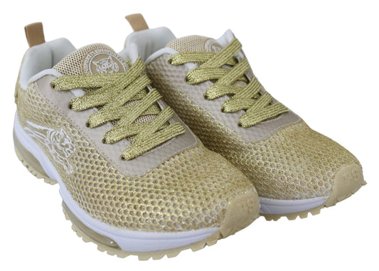 Prachtige gouden polyester sportschoenen