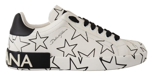 Elegant Star-Patterned Low-Top Sneakers