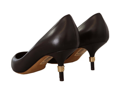 Elegante bruine leren hakkenpumps