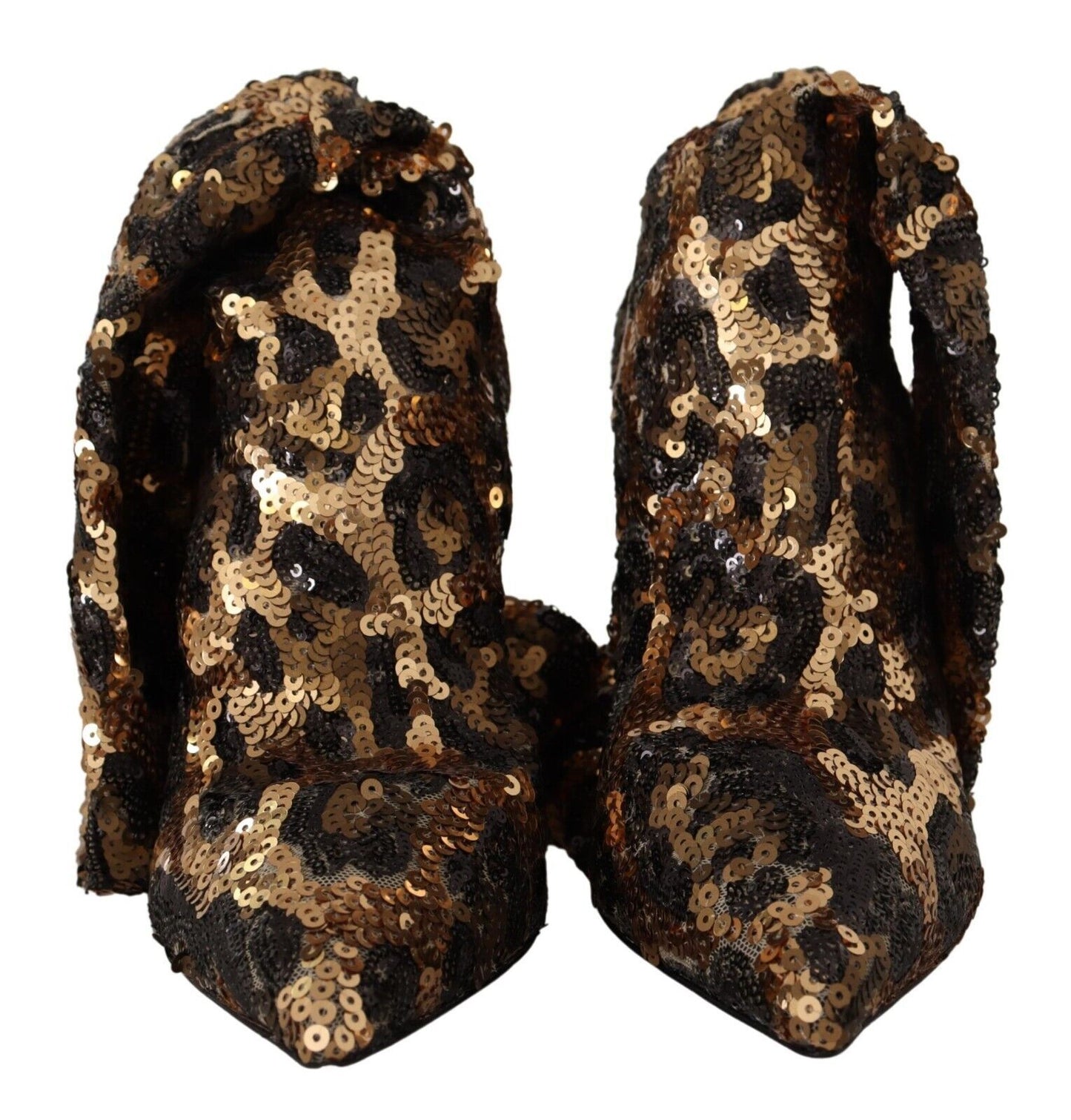 Botas hasta la rodilla con lentejuelas de leopardo elegantes