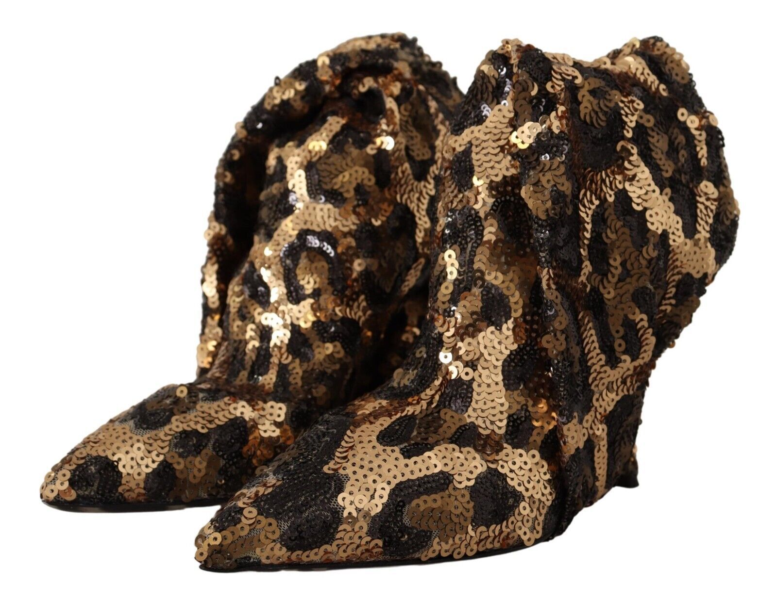 Botas hasta la rodilla con lentejuelas de leopardo elegantes