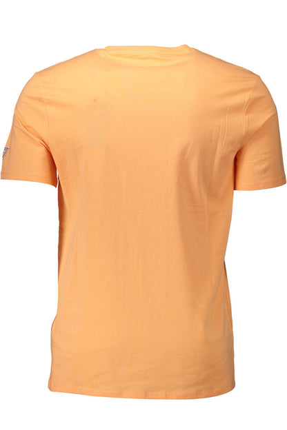 Chic Orange Slim Fit Logo Tee