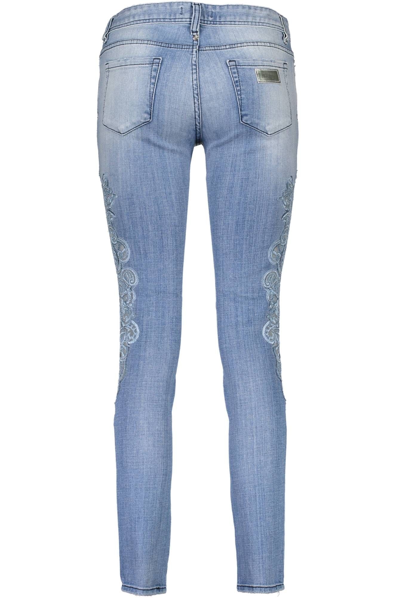 Lichtblauwe katoenen jeans en broek