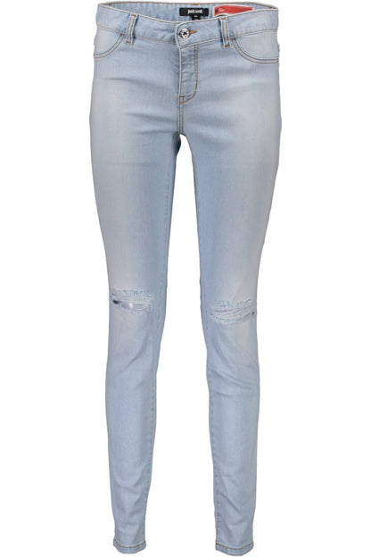 Lichtblauwe katoenen jeans en broek