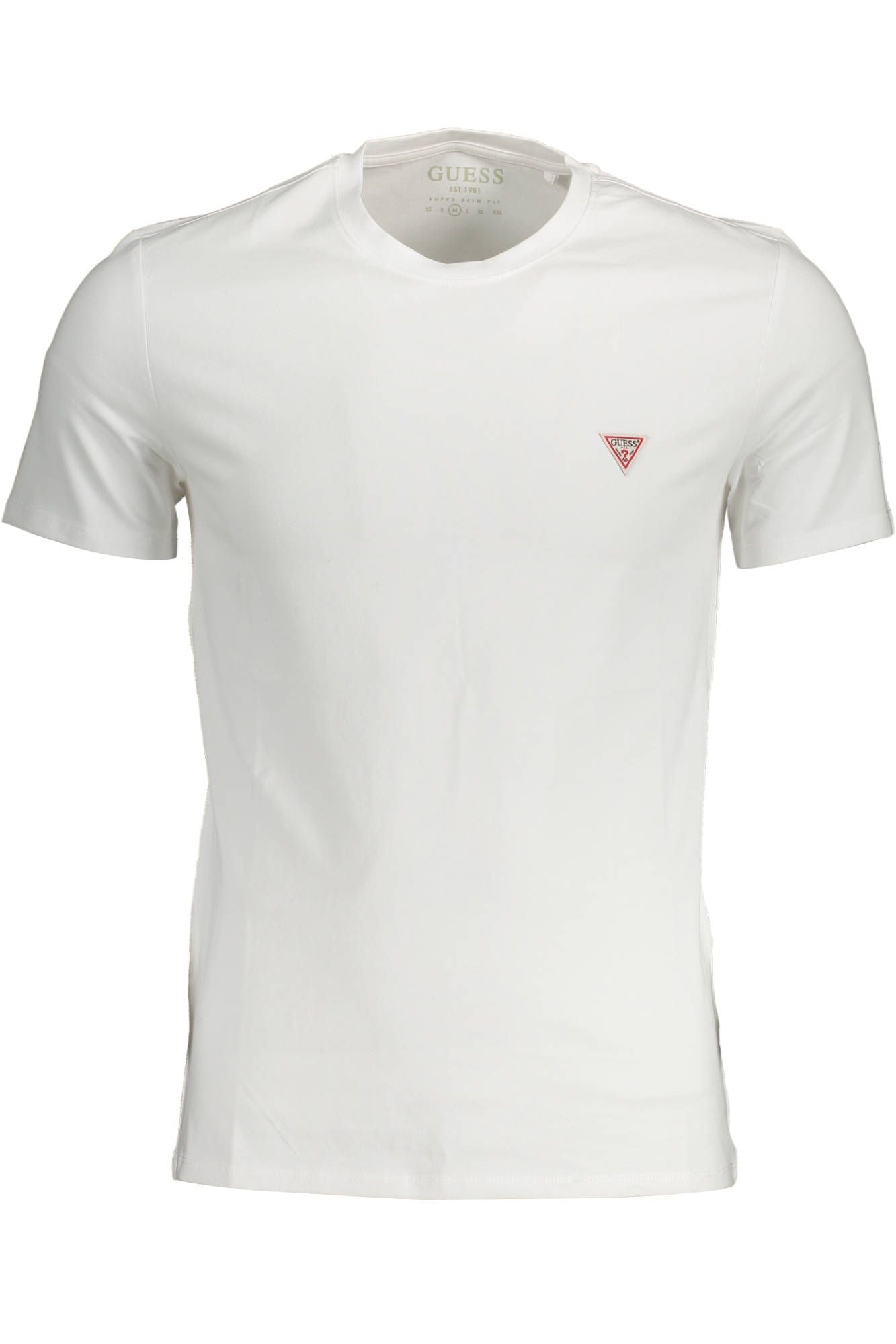 Sleek White Round Neck Slim Fit Tee