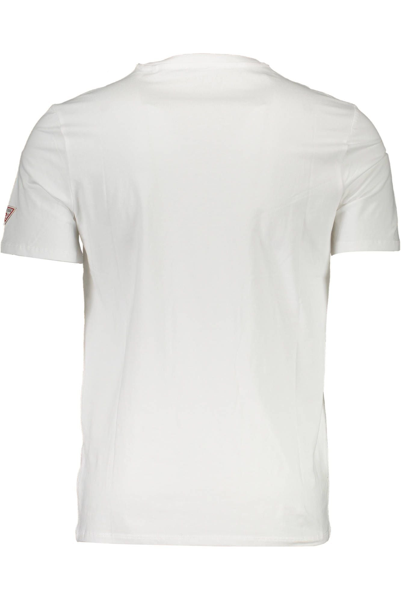 Sleek White Cotton Slim Tee with Logo Print