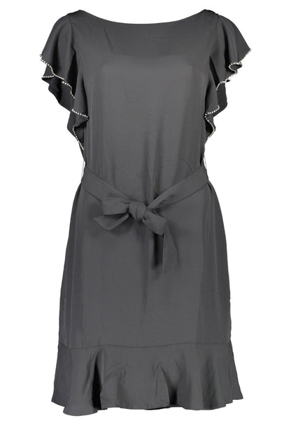 Black Polyester Women Dress