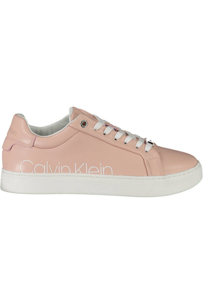 Pink Leather Women Sneaker