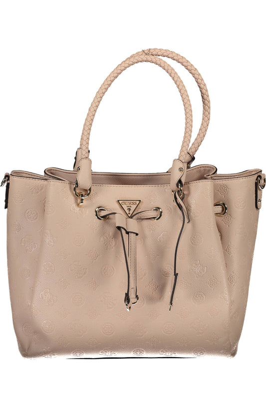 Chic Pink Drawstring Handbag – Timeless Elegance