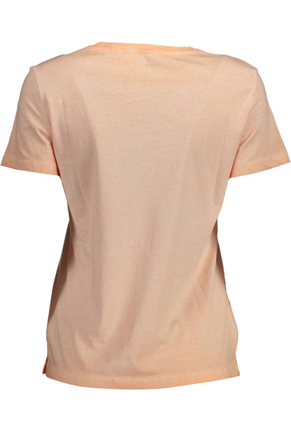 Camiseta rosa elegante con logo bordado