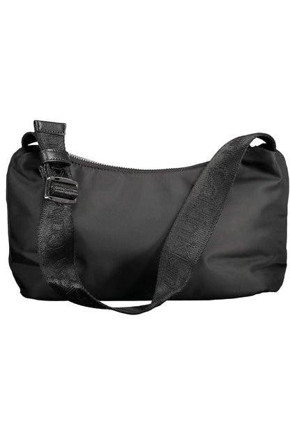 Black Polyester Women Handbag