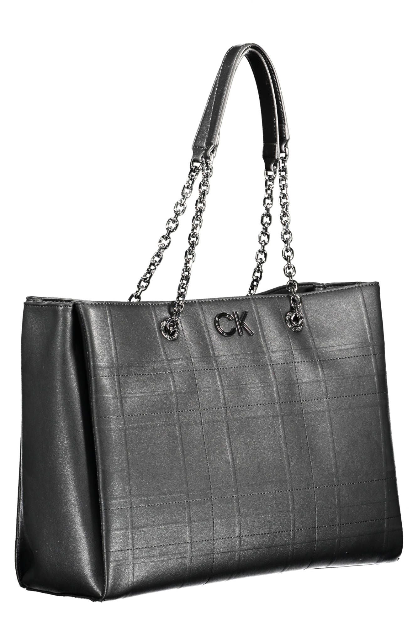 Black Polyester Women Handbag