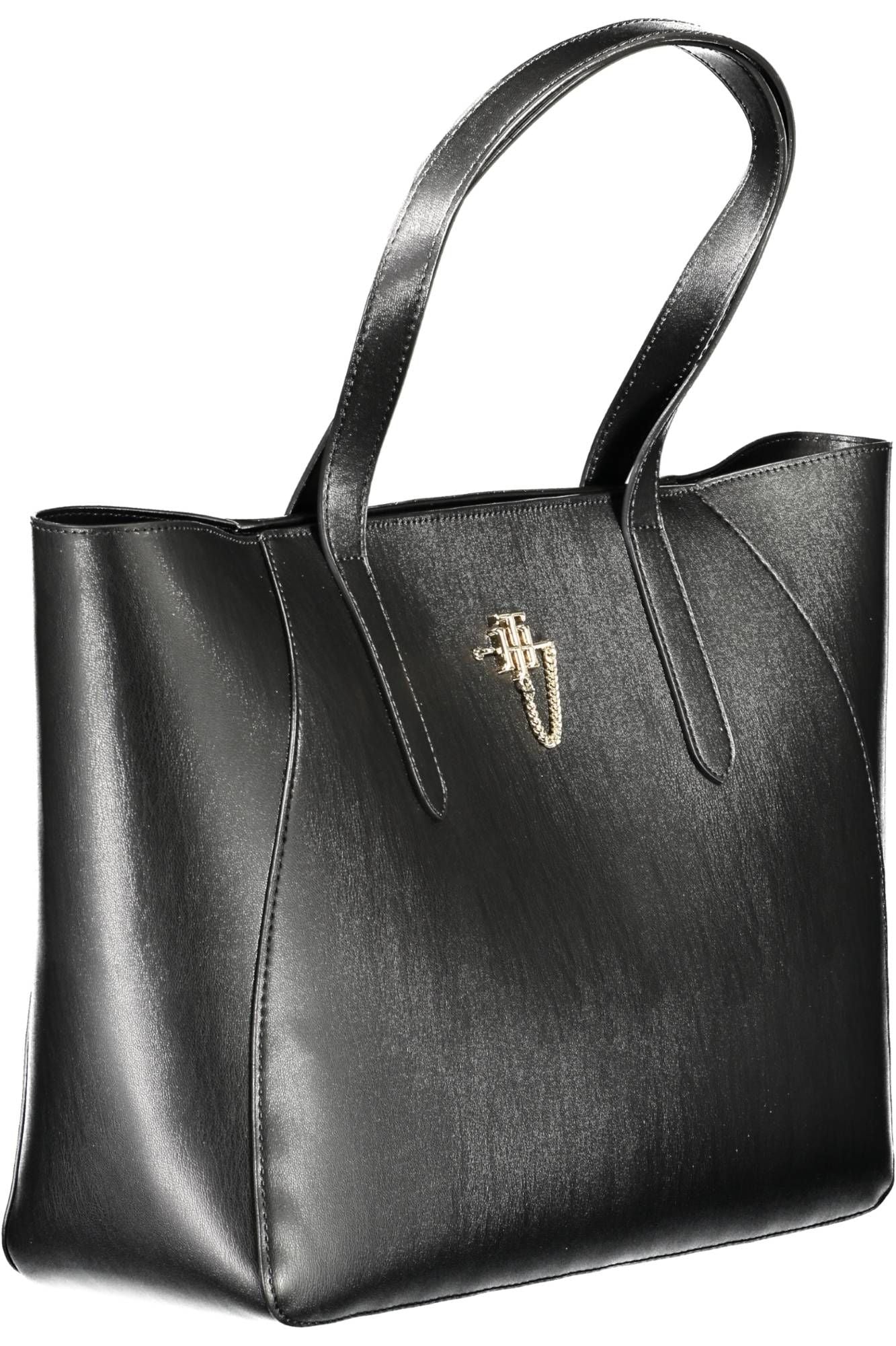 Black Polyethylene Women Handbag