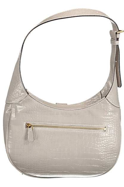 Gray Polyethylene Women Handbag