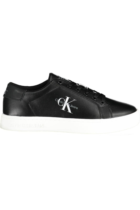 Black Leather Men Sneaker