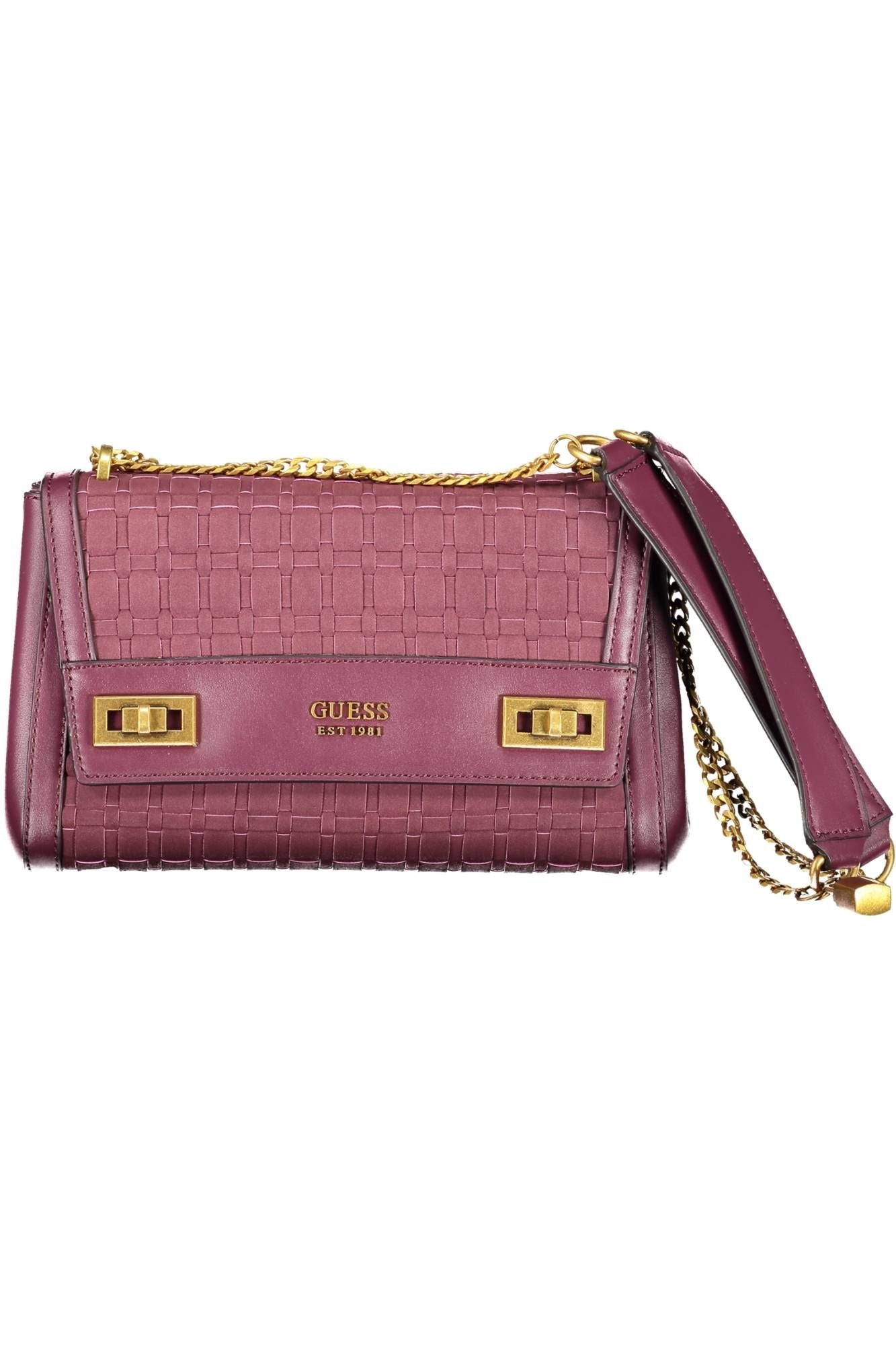 Chic Purple Chain Handle Shoulder Bag