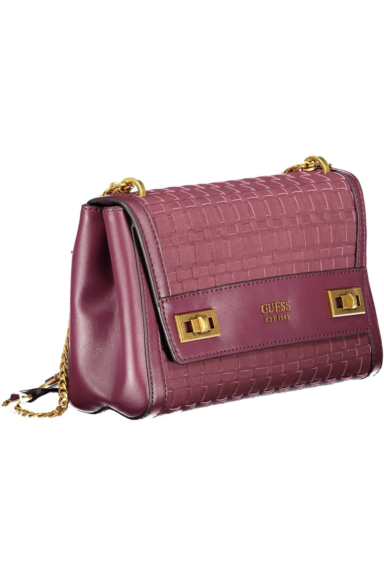 Chic Purple Chain Handle Shoulder Bag