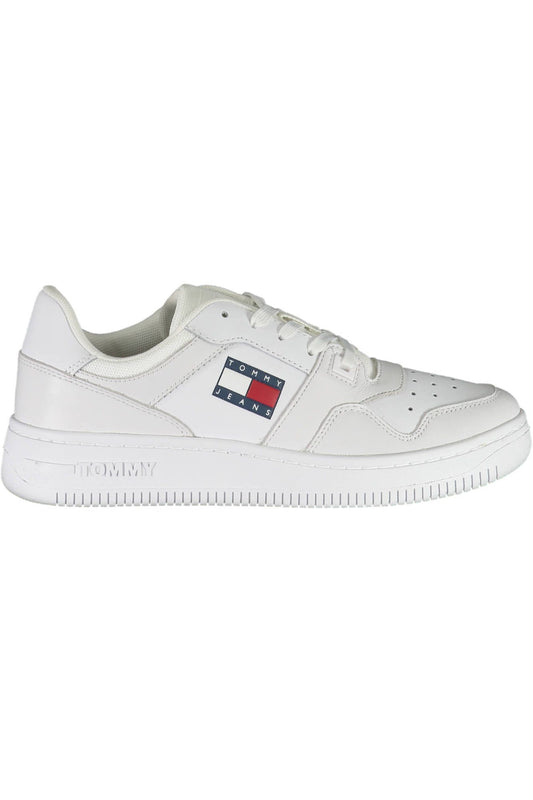 White Polyester Women Sneaker