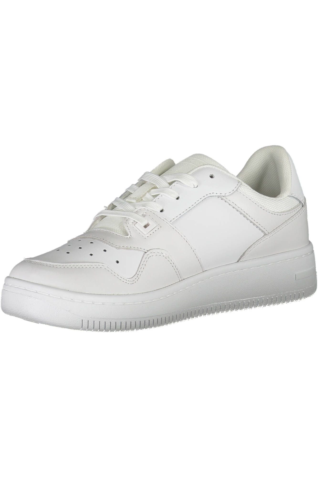 White Polyester Women Sneaker