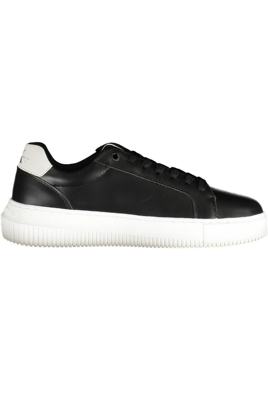 Black Leather Women Sneaker