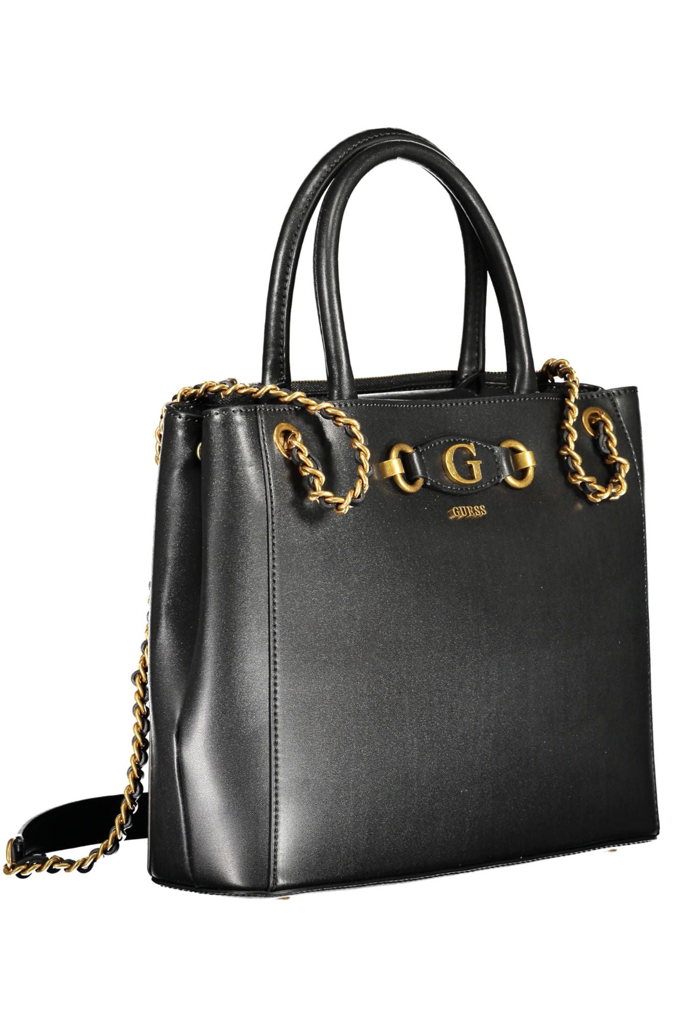 Elegant Two-Tone Chain Handle Handbag