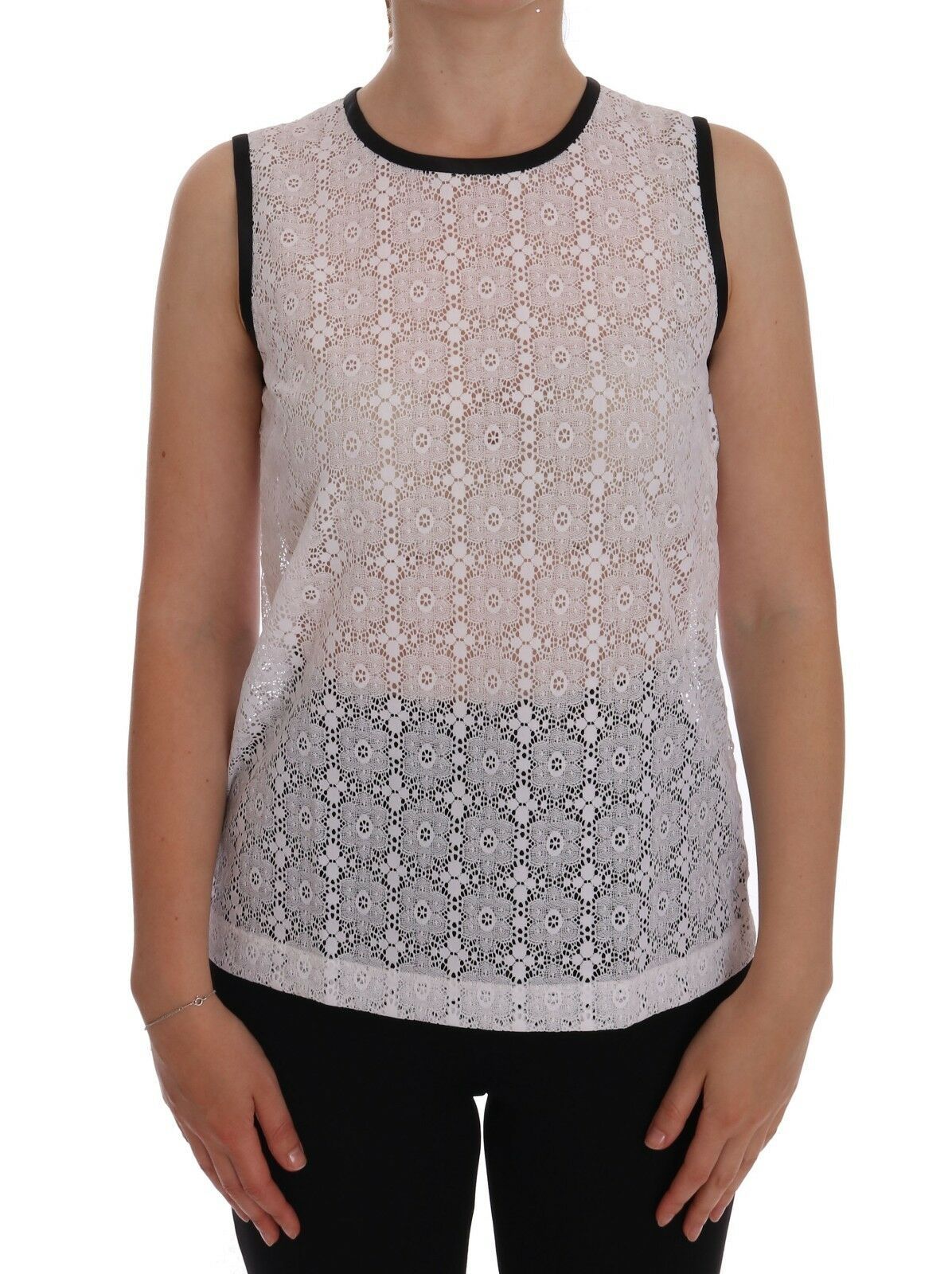 Elegante witte nylon tanktop