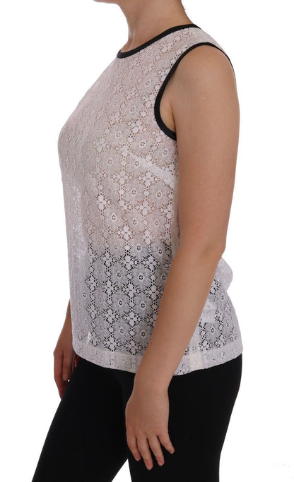 Elegante witte nylon tanktop