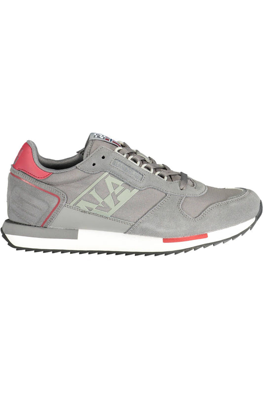 Trendy Gray Laced Sports Sneakers