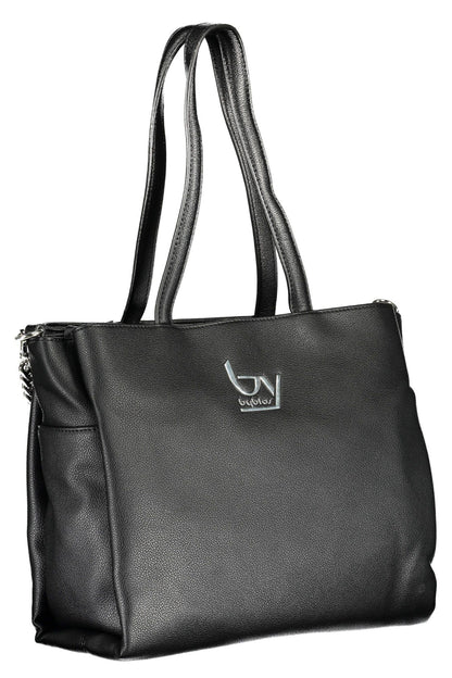 Elegant Black Chain-Strap Handbag