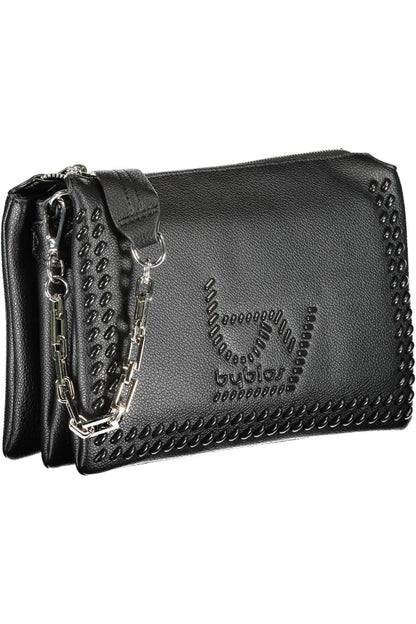 Elegant Chain-Handle Black Shoulder Bag