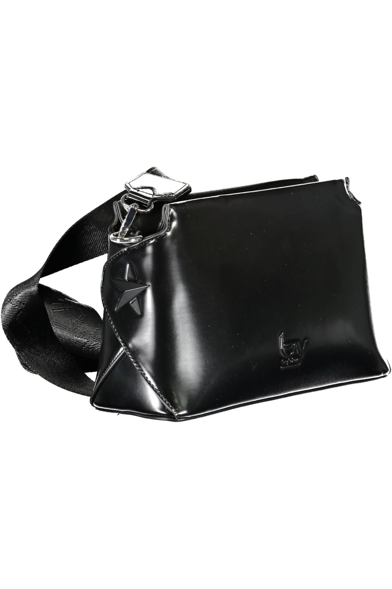 Elegant Black Contrasting Details Shoulder Bag