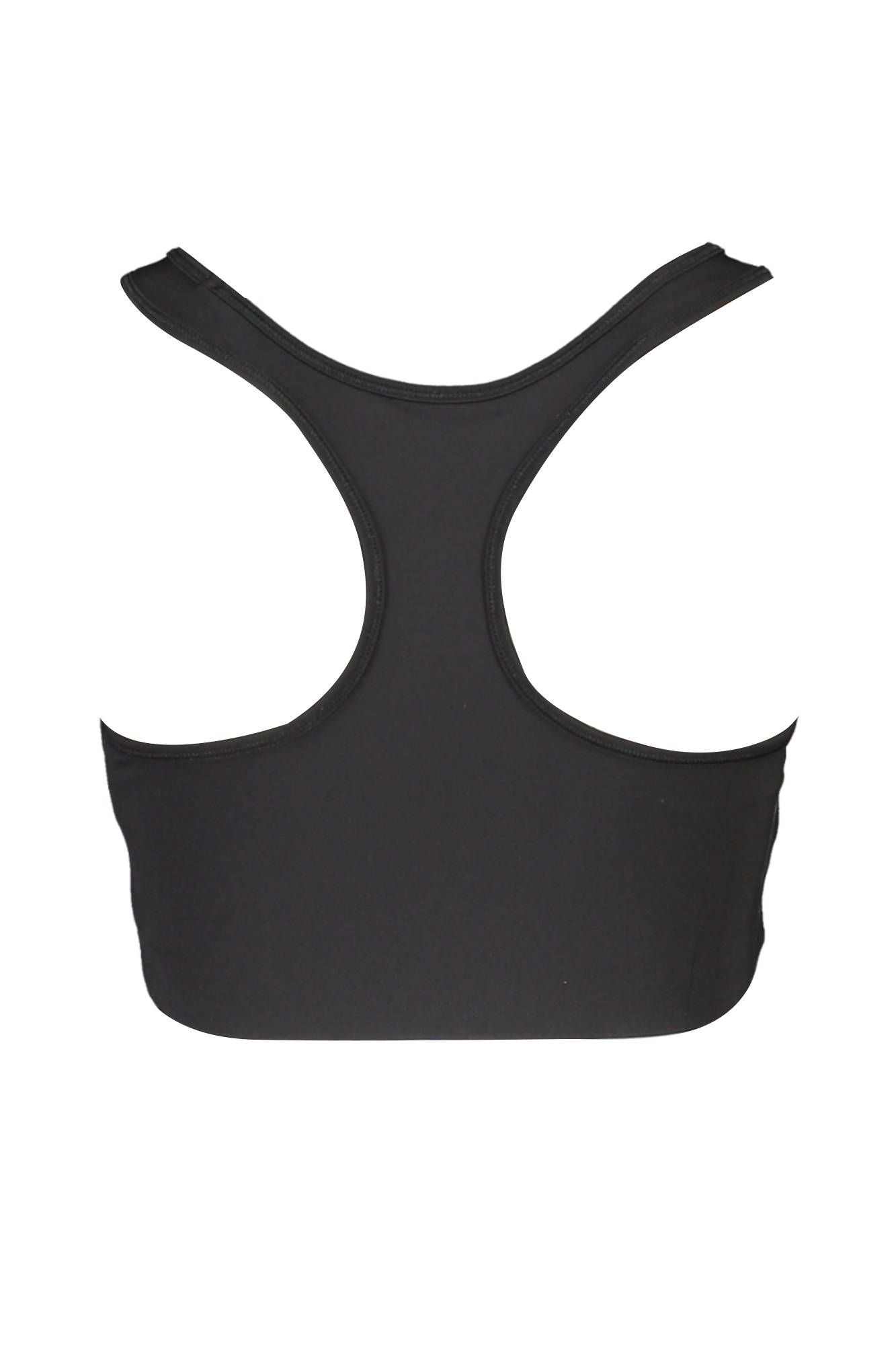 Chic Halterneck Sports Bra with Logo Print