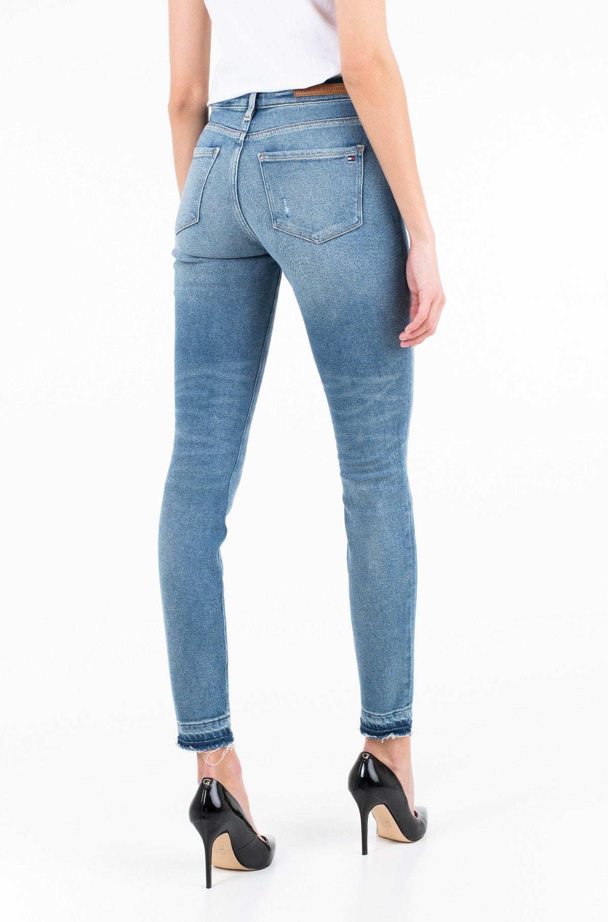 Jeggings elegantes hasta el tobillo con cintura regular