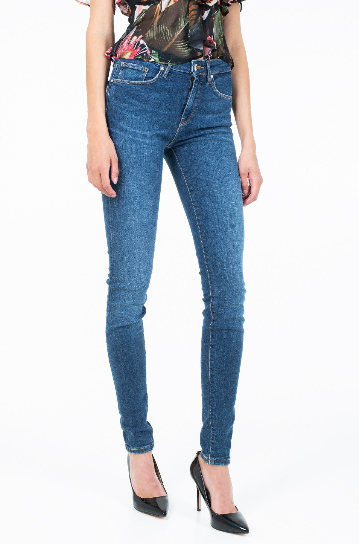 Vaqueros Jegging-Fit azules elegantes