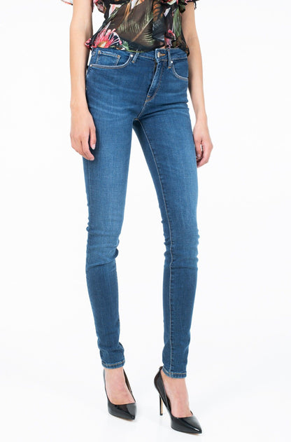 Elegante blauwe jegging-fit jeans