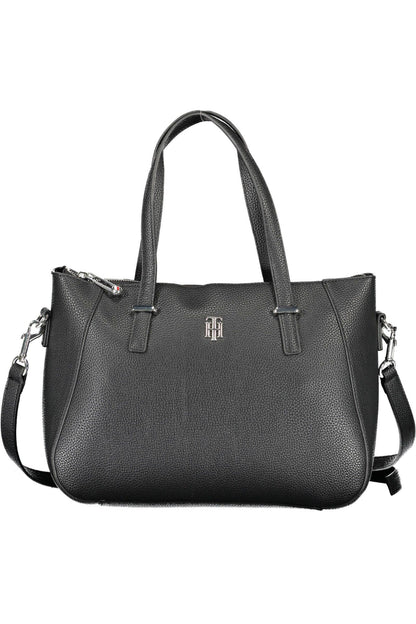 Black Polyethylene Women Handbag