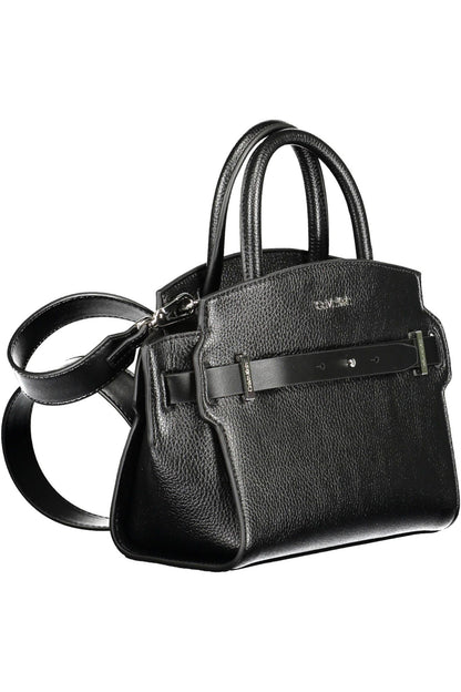 Black Polyethylene Women Handbag