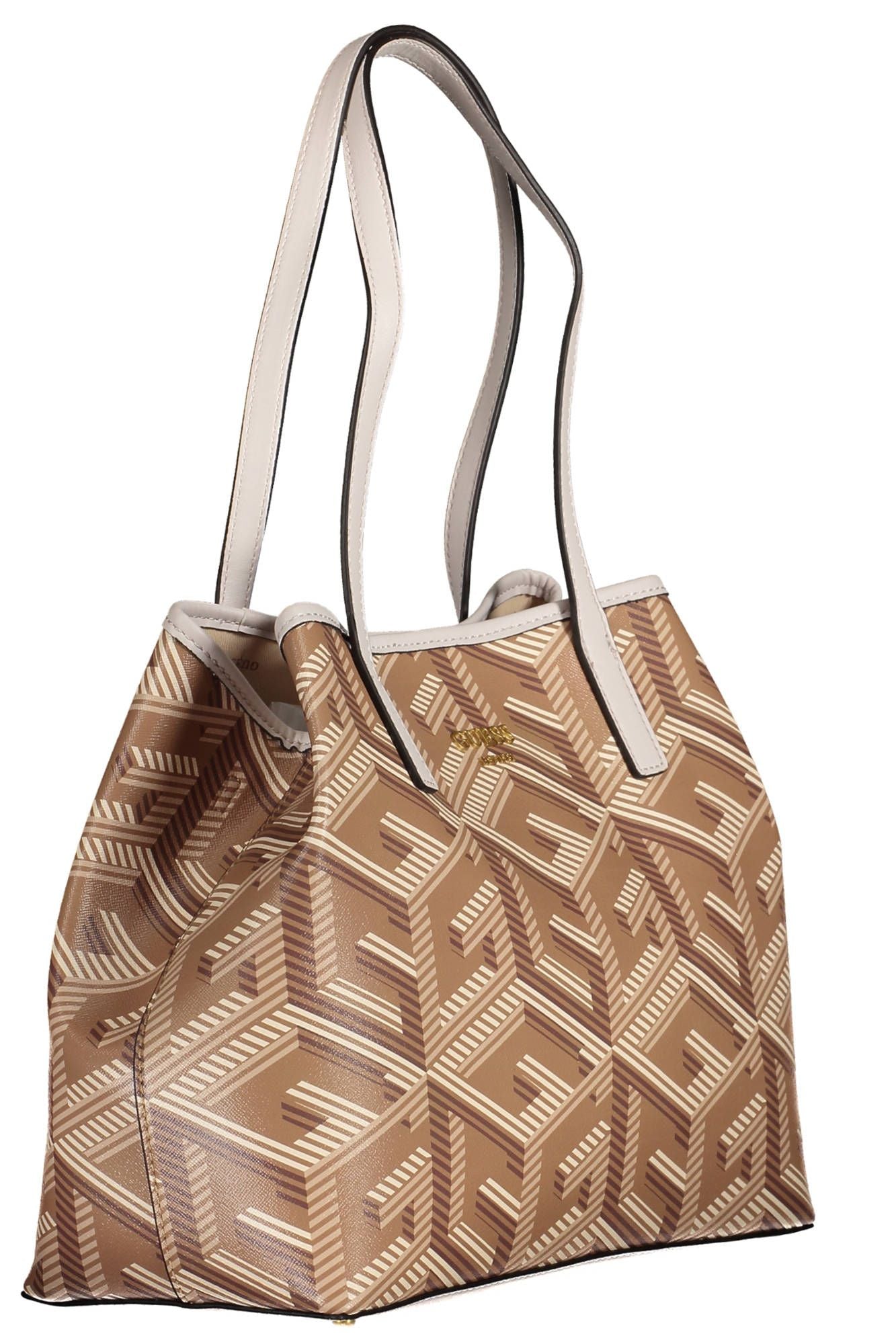 Beige Polyethylene Women Handbag