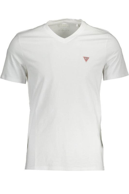 Sleek Slim Fit V-Neck Logo Tee