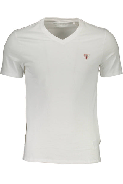 Chic V-Neck Logo Tee in Organic Cotton