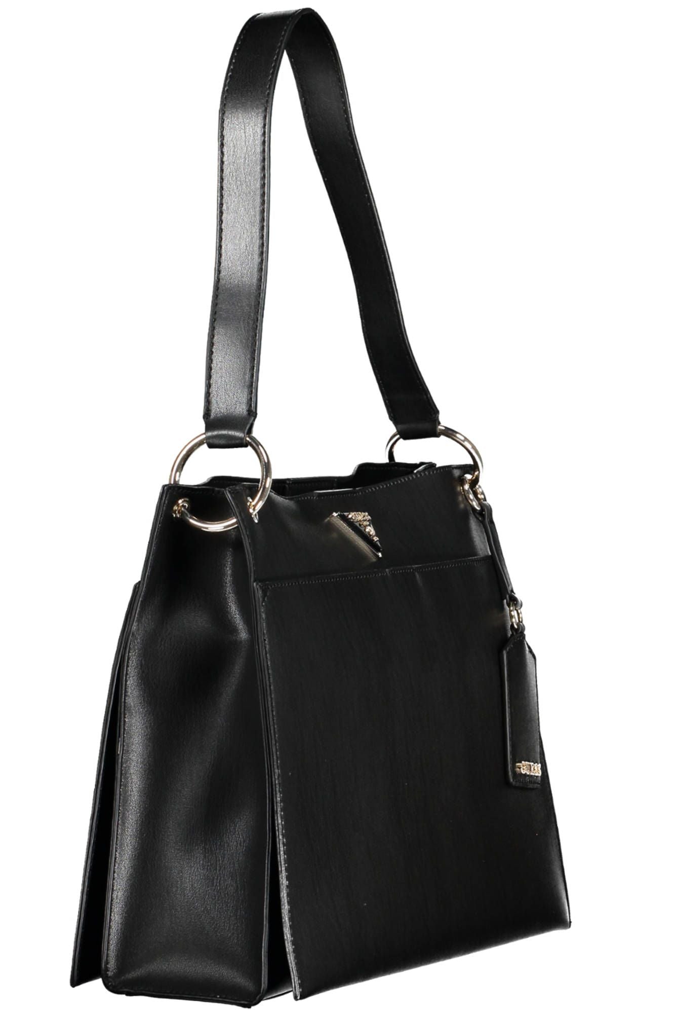 Black Polyethylene Women Handbag