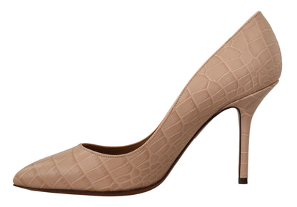 Beige naakt leer BELLUCCI hakken pumps schoenen