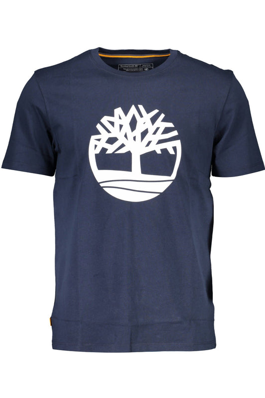 Organic Cotton Blue Tee with Signature Print