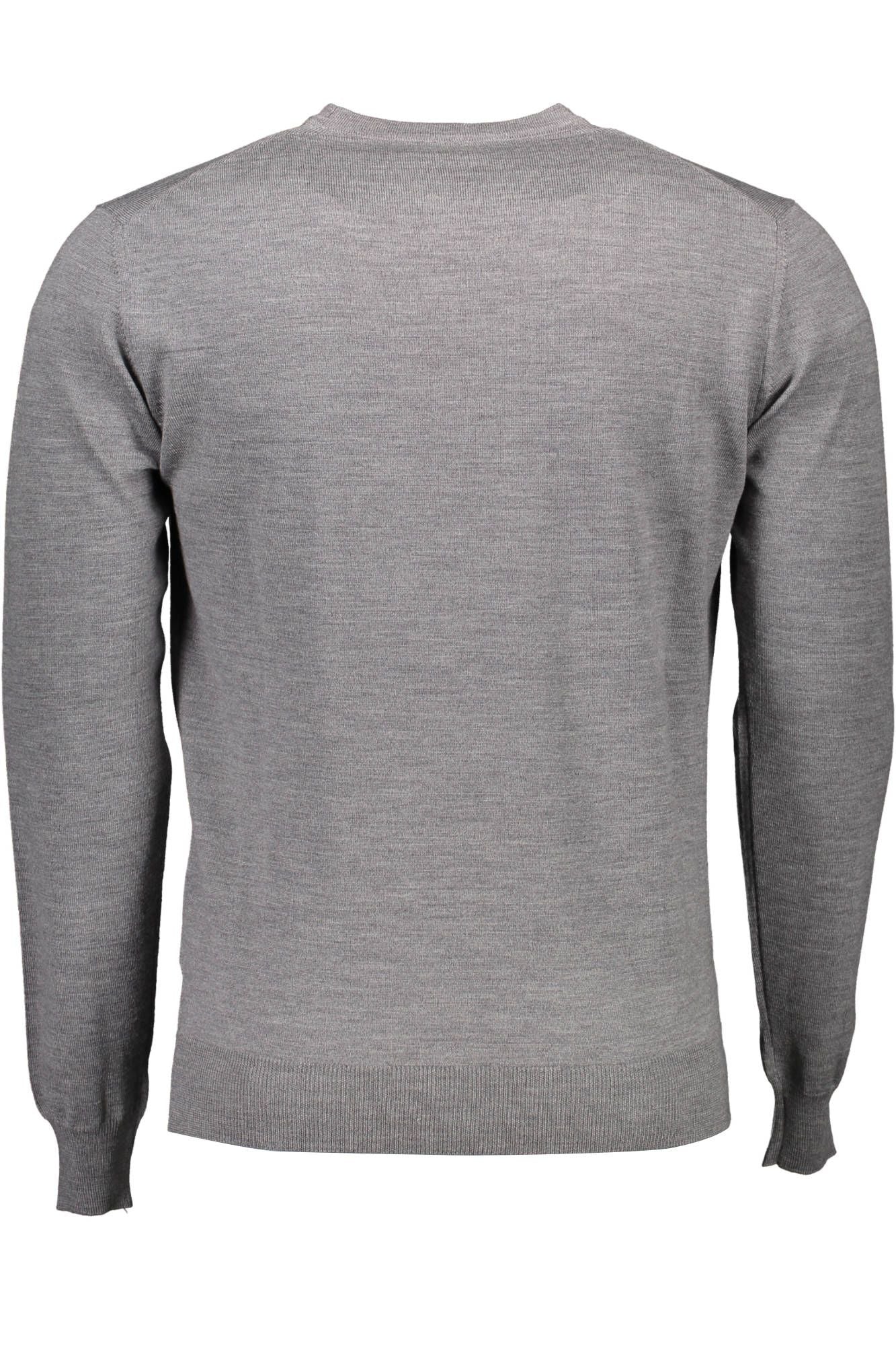 Elegant Gray Wool Sweater for Men