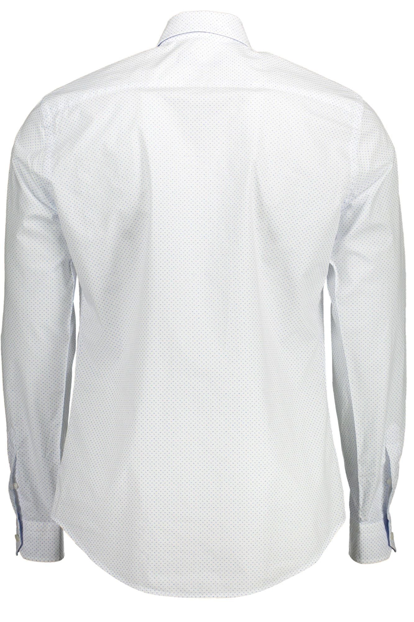 Elegant White Cotton Shirt with Contrast Detailing