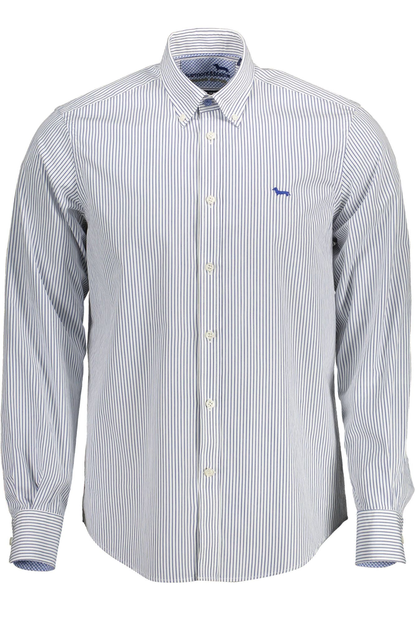 Elegant Blue Long Sleeve Cotton Shirt