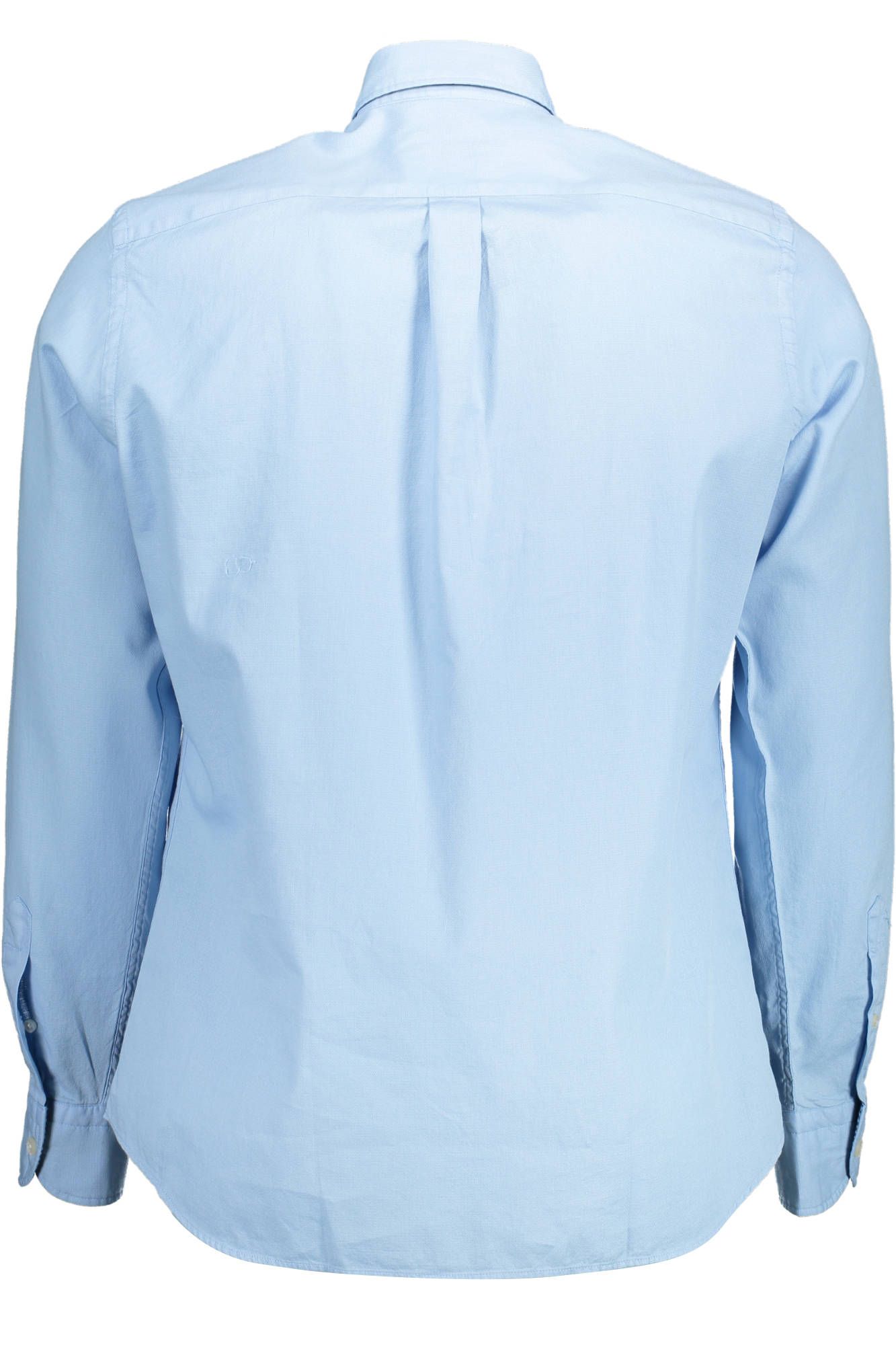 Elegant Light Blue Cotton Shirt with Contrast Detail