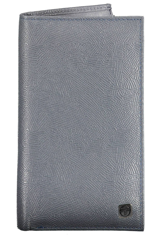 Blue Leather Men Wallet