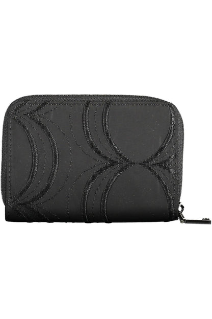 Chic Multifunctional Black Zip Wallet