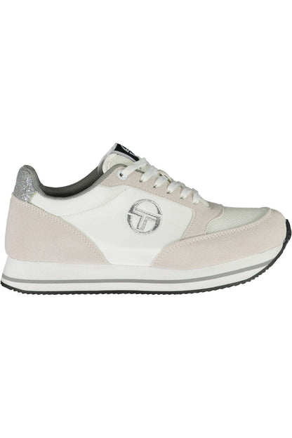 Witte polyester sneaker